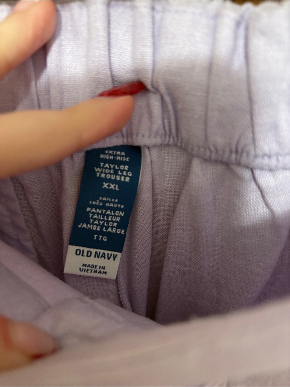 NWT Old Navy Extra High-Waisted Wide-Leg Linen-Blend Taylor Pants - Picture 6 of 8